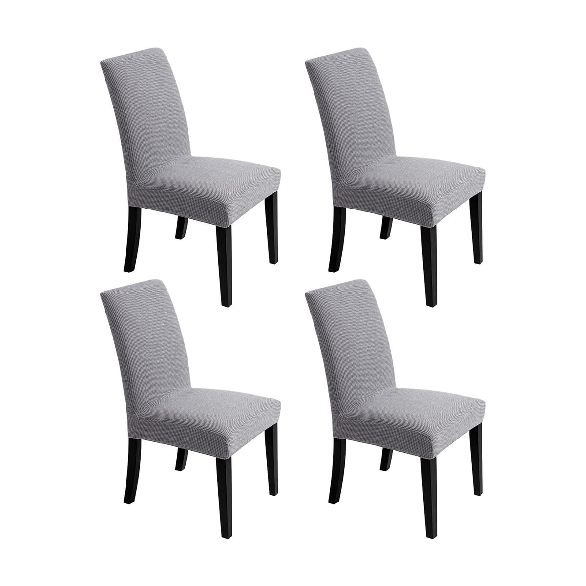 Chair Covers for Dining Room - Stretch Chair Slipcovers for Decorative Seat Protector Armless Removable Washable Elastic Dinner Universal Spandex Solid Chair Slip Covers Set…