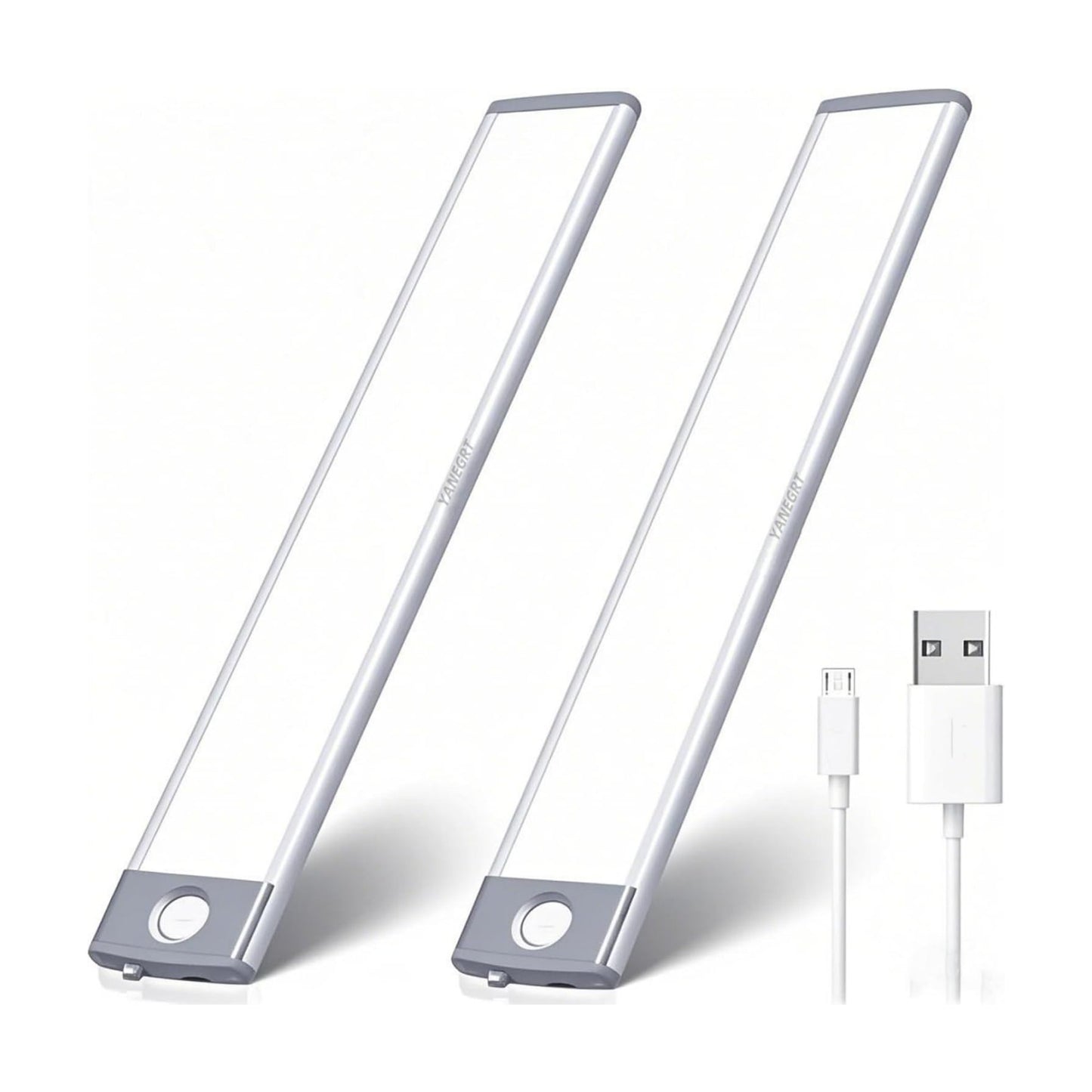 2 Pack 54LED Under Cabinet Lights, 12.5 Inch Bright Wireless Motion Sensor Light 7000K with 2200mAh USB-C Rechargeable