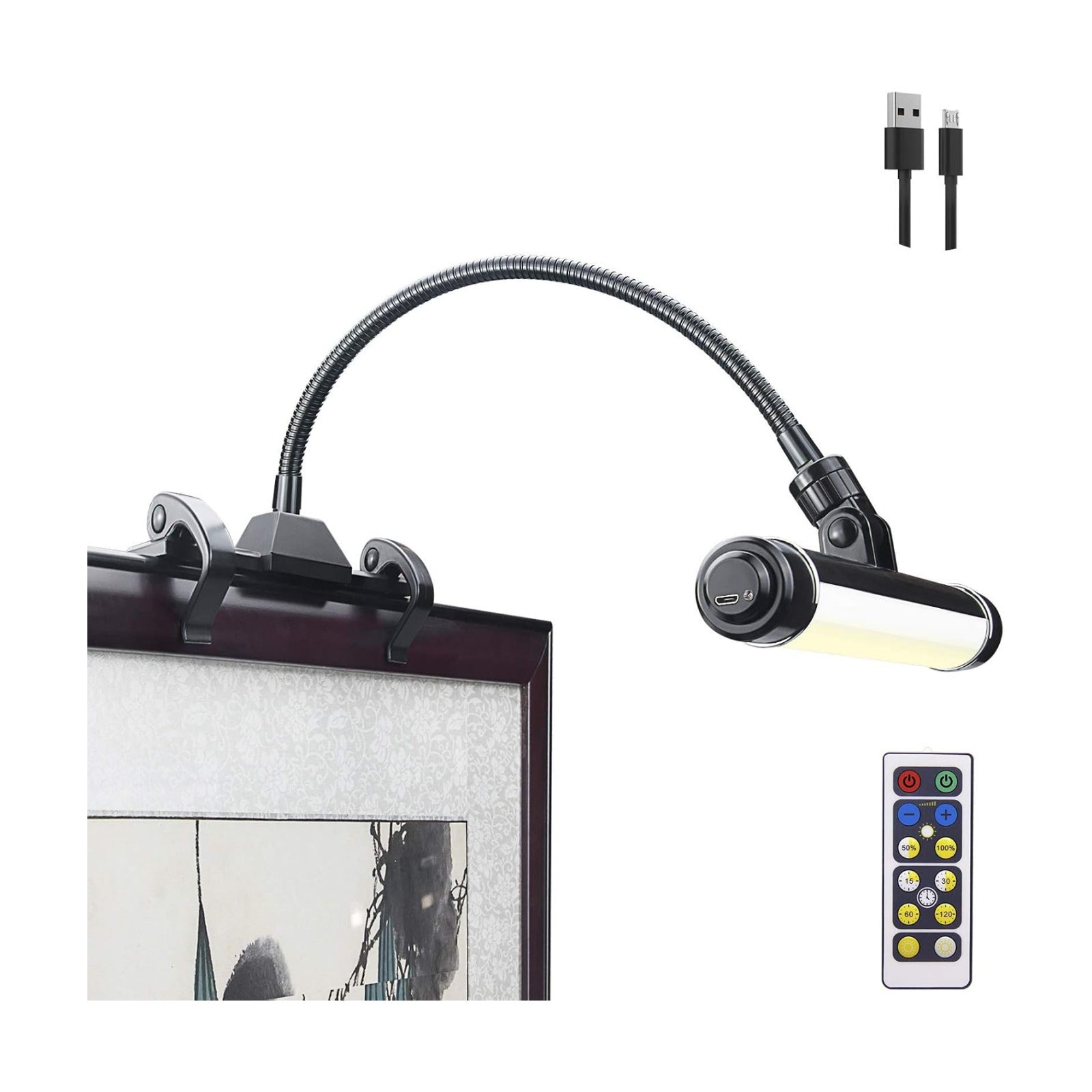 LUXSWAY Wireless Picture Frame Led Lighting,Rechargeable Art Display Lighting Clip on Pictures,Over Painting Lights