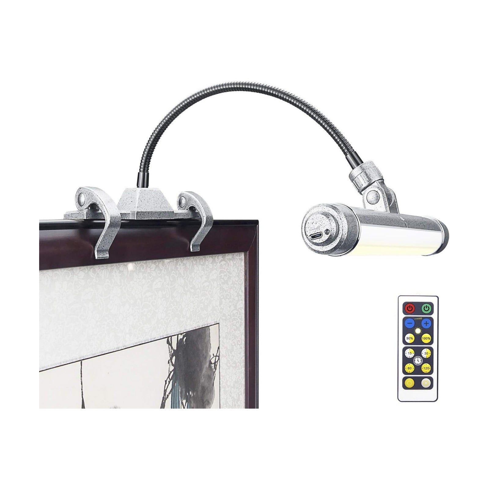 LUXSWAY Wireless Picture Frame Led Lighting,Rechargeable Art Display Lighting Clip on Pictures,Over Painting