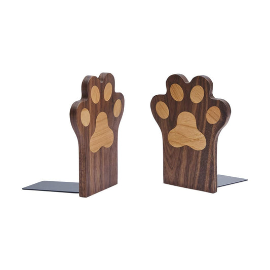 Paw Bookends / Non-Skid Bookend / Paws-walnut