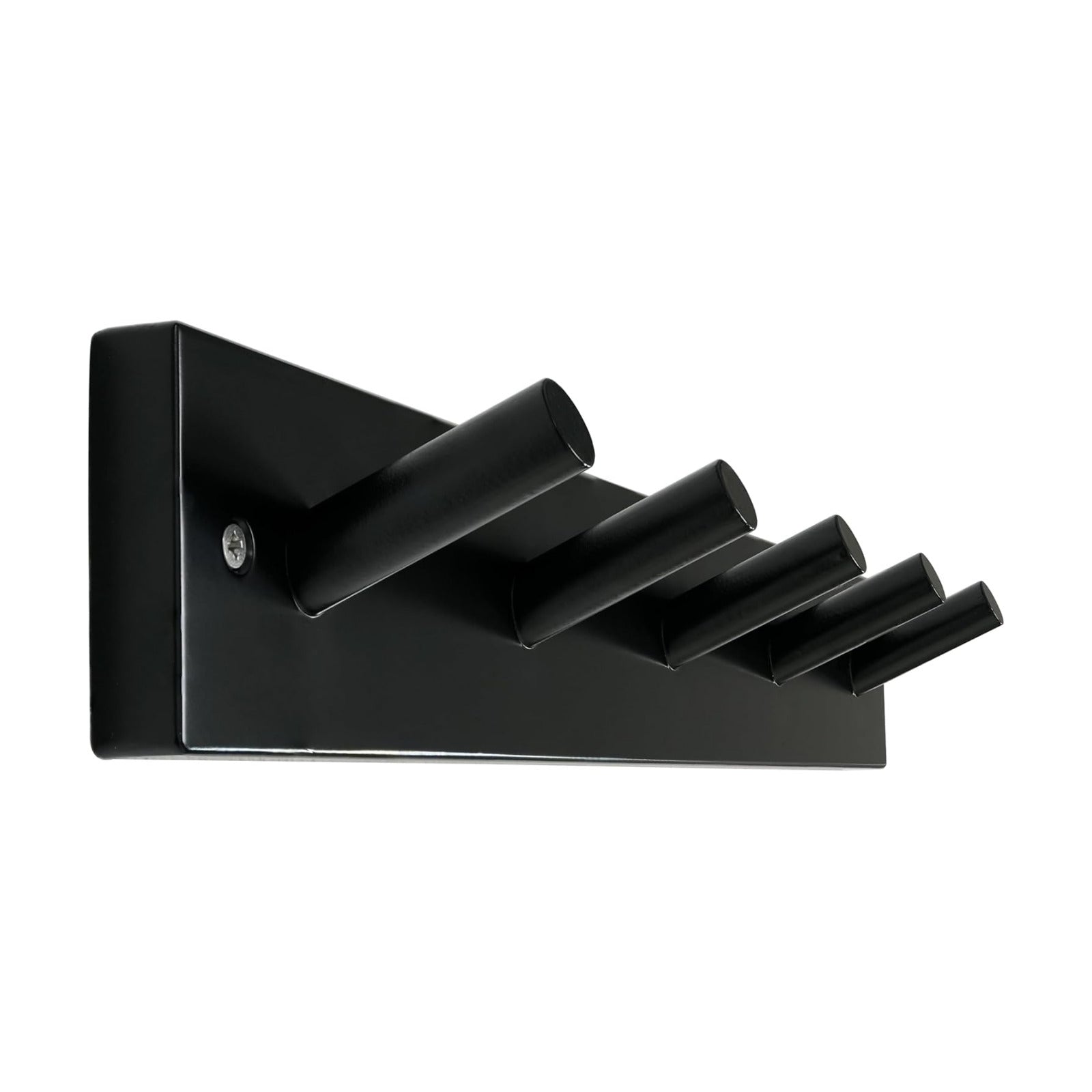 SKOLOO Coat Rack Wall Mount 17 inch, 5 Hooks, Bamboo, Shaker Style, Black | Wooden hooks for wall, painted finish