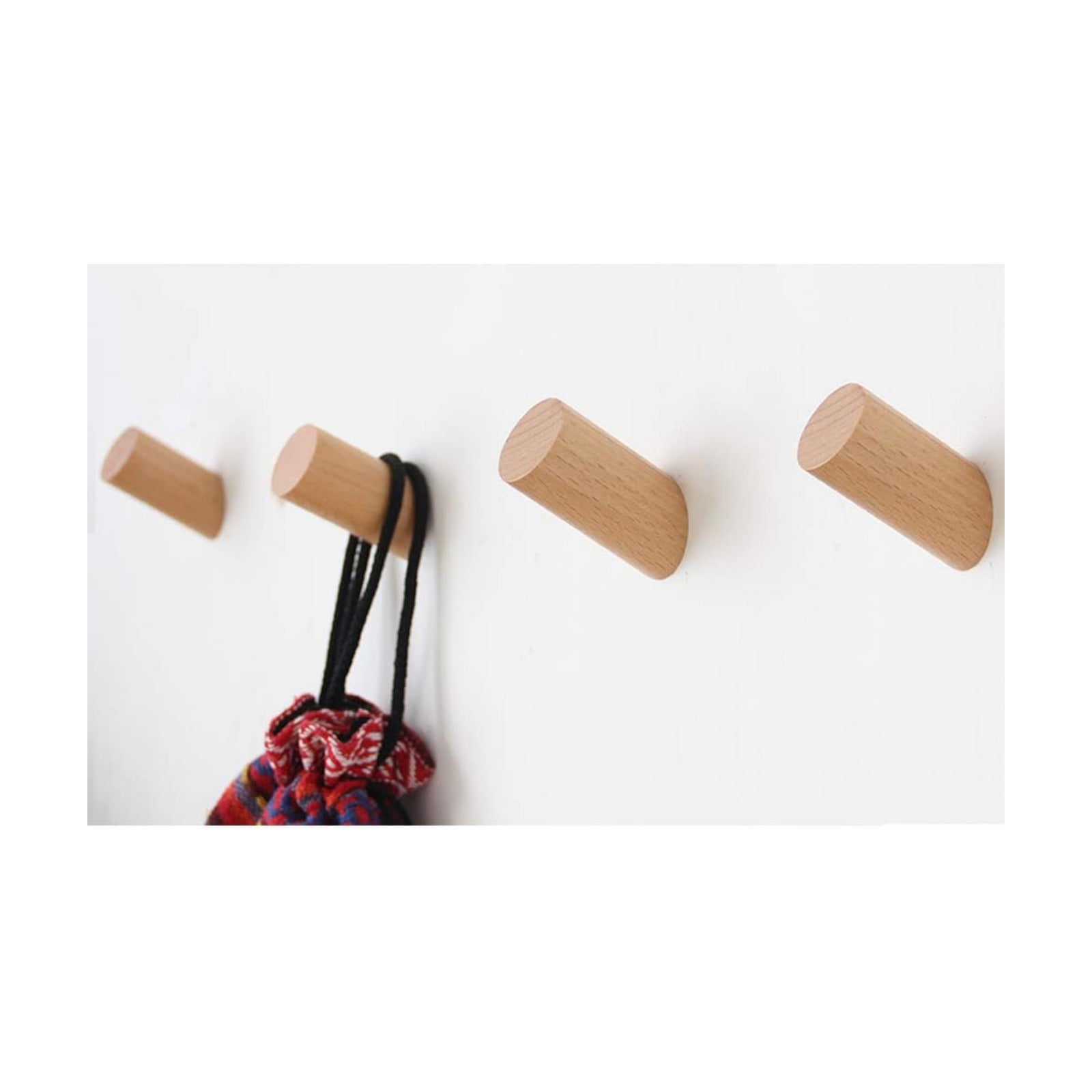 Wood Wall Hooks / B for Beech Wood / Set of 4