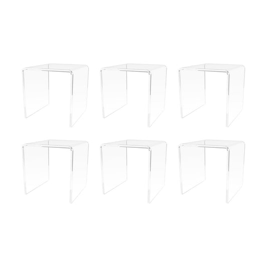 Acrylic Riser Display Stand 3" Reusable Square Platform POP Display / 3"W x 3"H / Clear / Set of 6