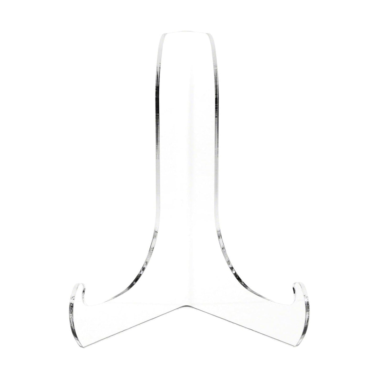 Plymor Clear Acrylic 60-Degree Angle Easel With Shallow Support Ledges, 6" H x 4.5" W x 3.5" D (24 Pack)