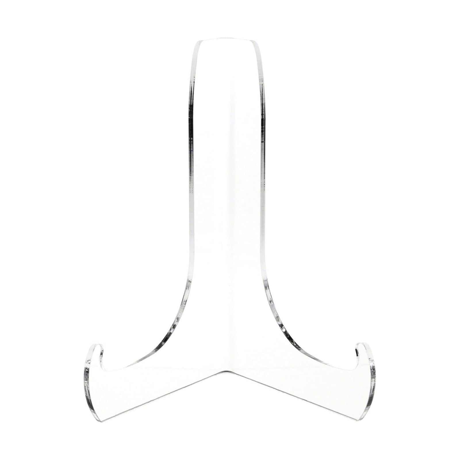 Plymor Clear Acrylic 60-Degree Angle Easel With Shallow Support Ledges, 6" H x 4.5" W x 3.5" D (24 Pack)