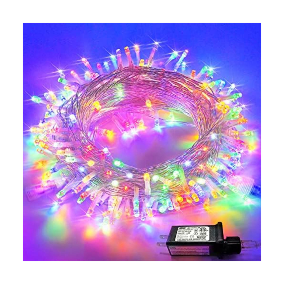 JMEXSUSS Connectable 91.5ft 250 LED Multicolor Christmas Lights Indoor