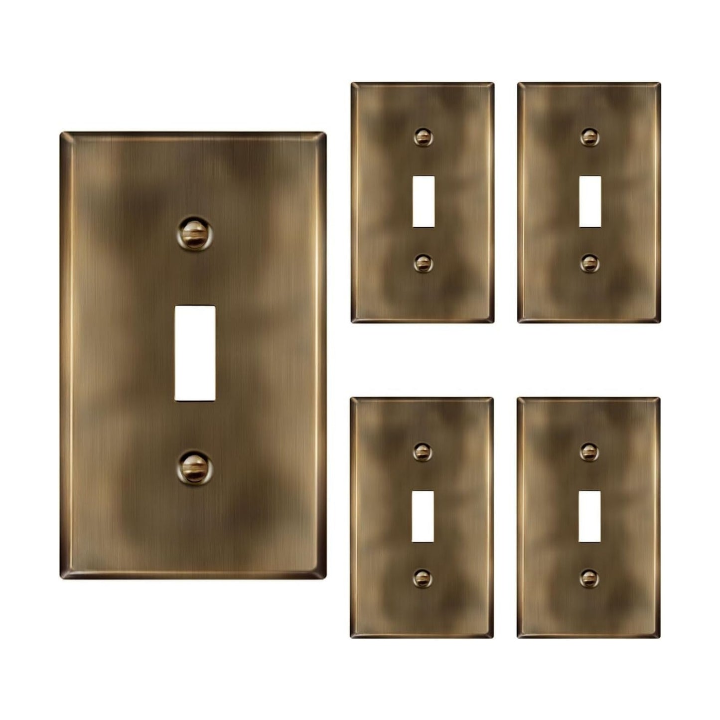 ENERLITES Toggle Light Switch Metal Wall Plate, Stainless Steel Switch Cover, Corrosion Resistant, Standard Size 1-Gang