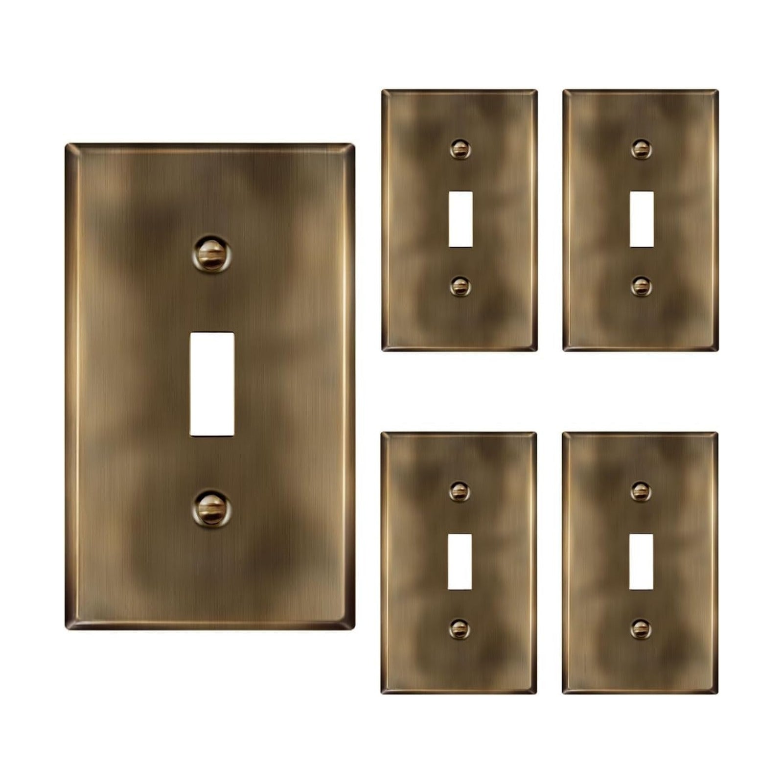 ENERLITES Toggle Light Switch Metal Wall Plate, Stainless Steel Switch Cover, Corrosion Resistant, Standard Size 1-Gang