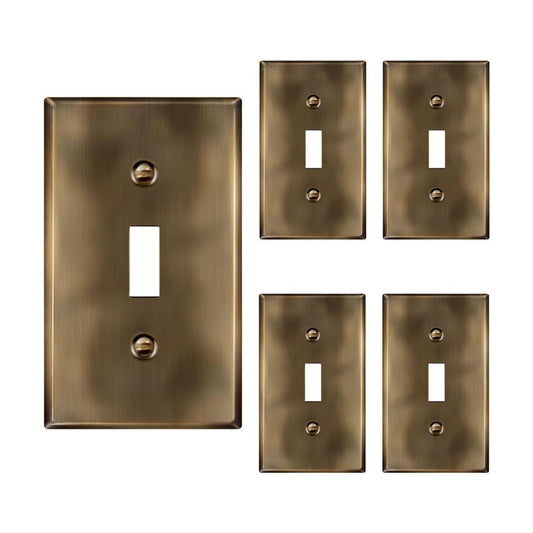 ENERLITES Toggle Light Switch Metal Wall Plate, Stainless Steel Switch Cover, Corrosion Resistant, Standard Size 1-Gang