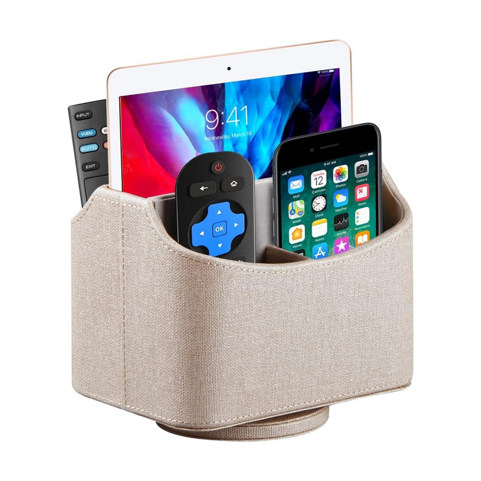 360° Rotating Remote Control Holder / Beige