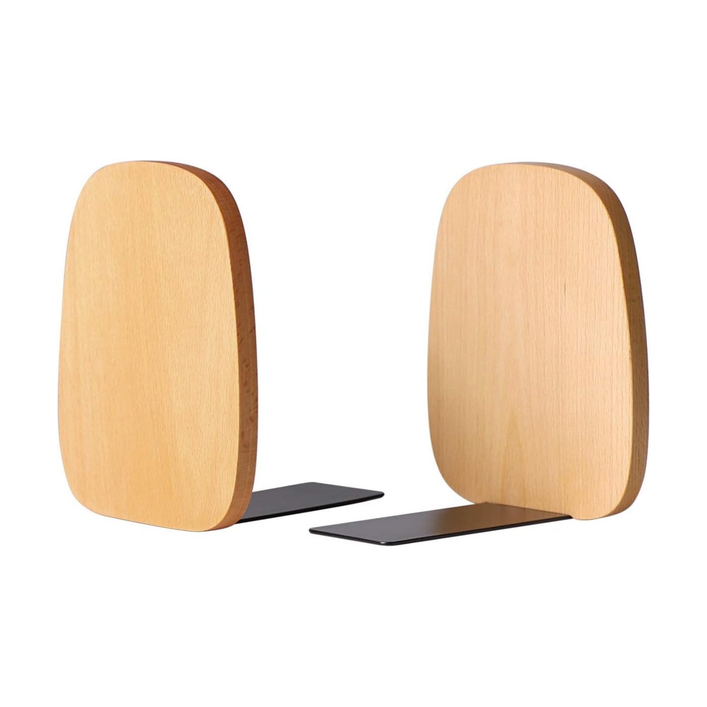 Wooden Book Stopper / Oval / Beech-1 Pair
