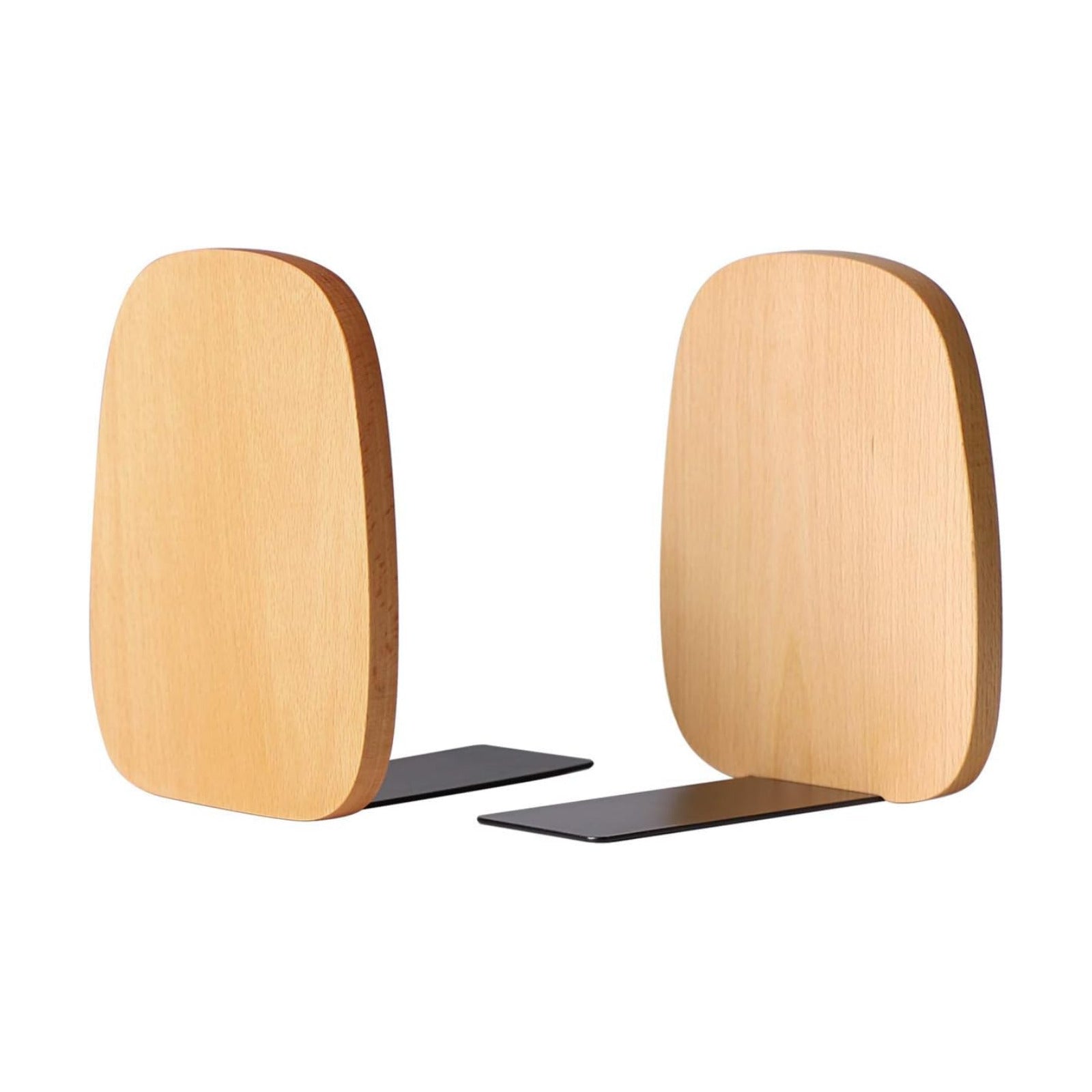 Wooden Book Stopper / Oval / Beech-1 Pair