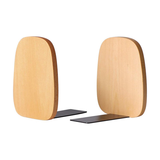 Wooden Book Stopper / Oval / Beech-1 Pair