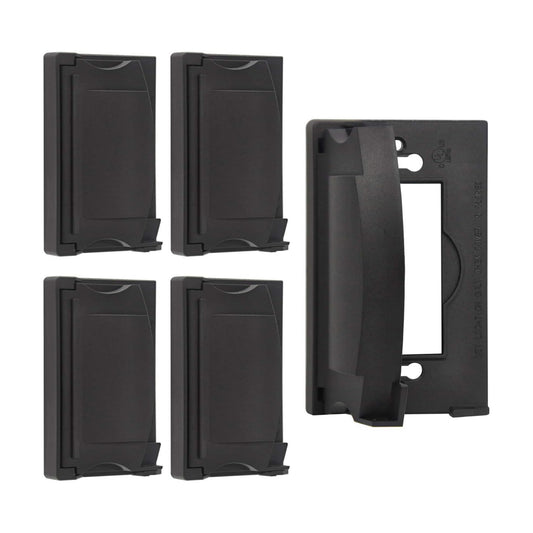 BESTTEN 5 PK 1-Gang Outdoor Outlet Wall Plate Cover, Standard Size, Black | UL Listed, H4.65" x W2.87" x D0.71", for