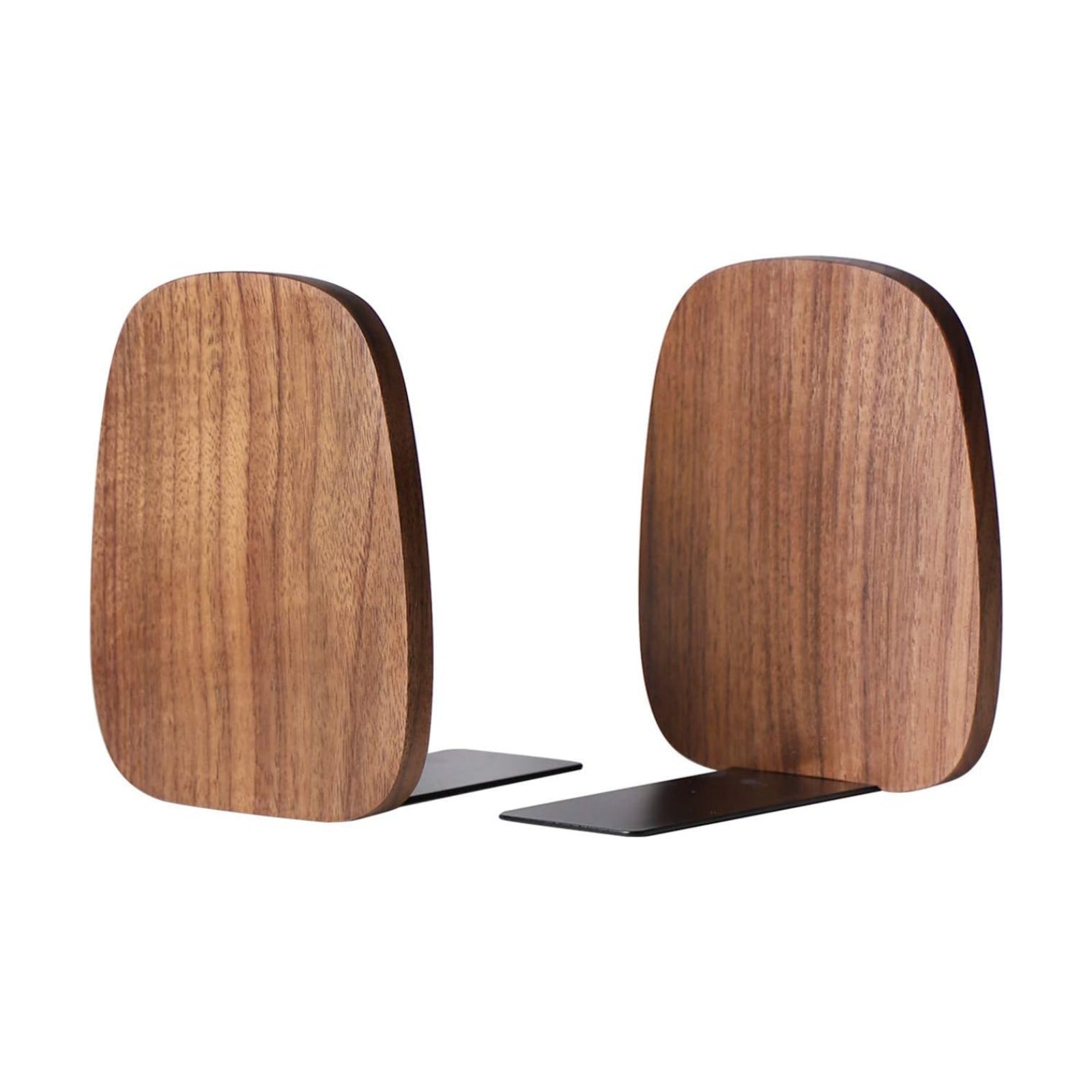 Wooden Book Stopper / Oval / Walnut-1 Pair