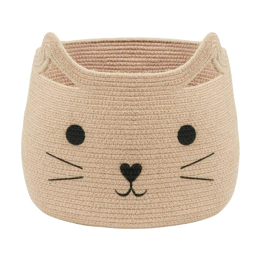 Animal Baskets Large Woven Cotton Rope Storage / Jute / Jute Cat