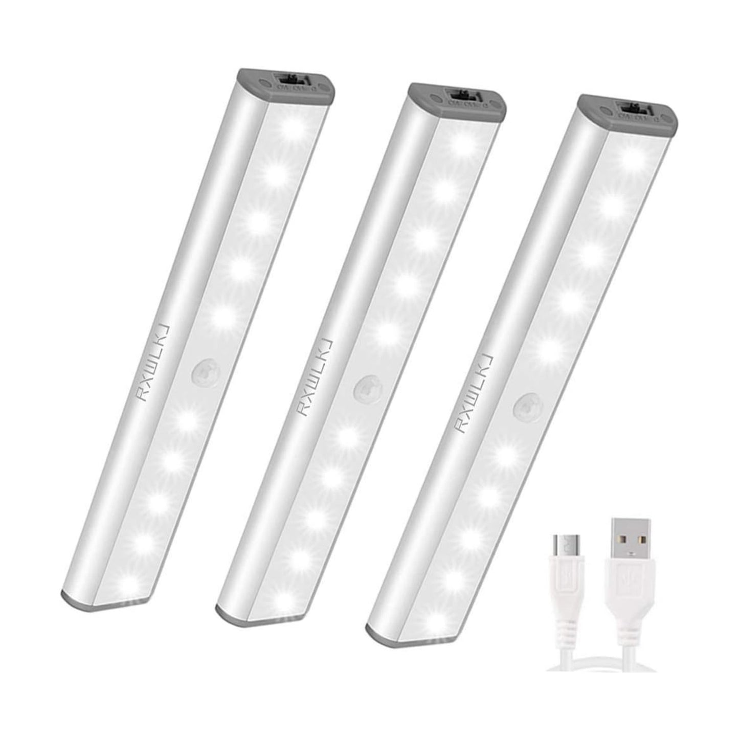 Stick-on Anywhere Portable Little Light Wireless LED Under Cabinet Lights 10-LED Motion Sensor Activated Night Light