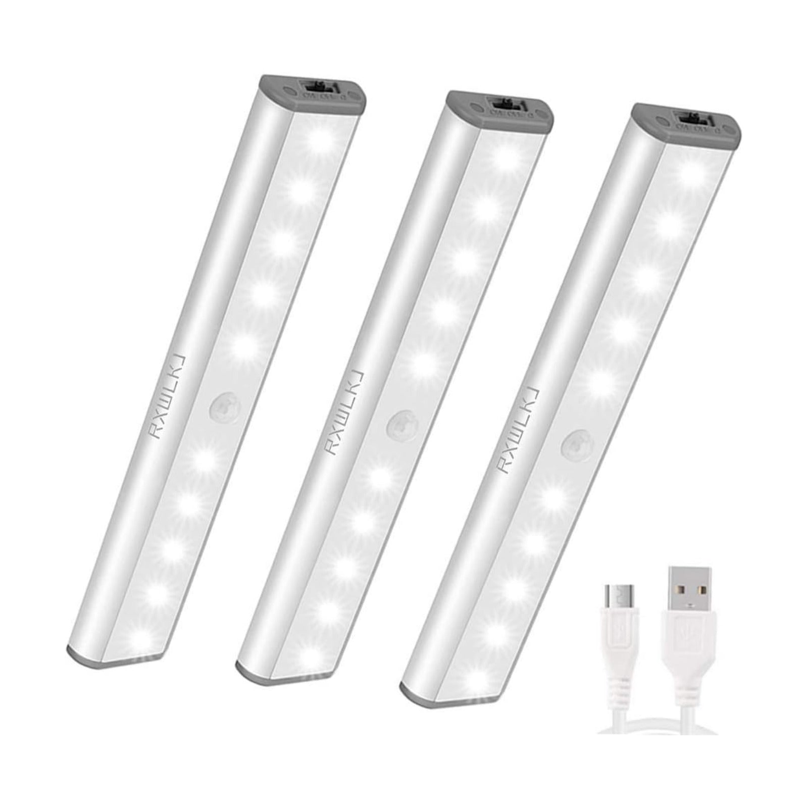 Stick-on Anywhere Portable Little Light Wireless LED Under Cabinet Lights 10-LED Motion Sensor Activated Night Light