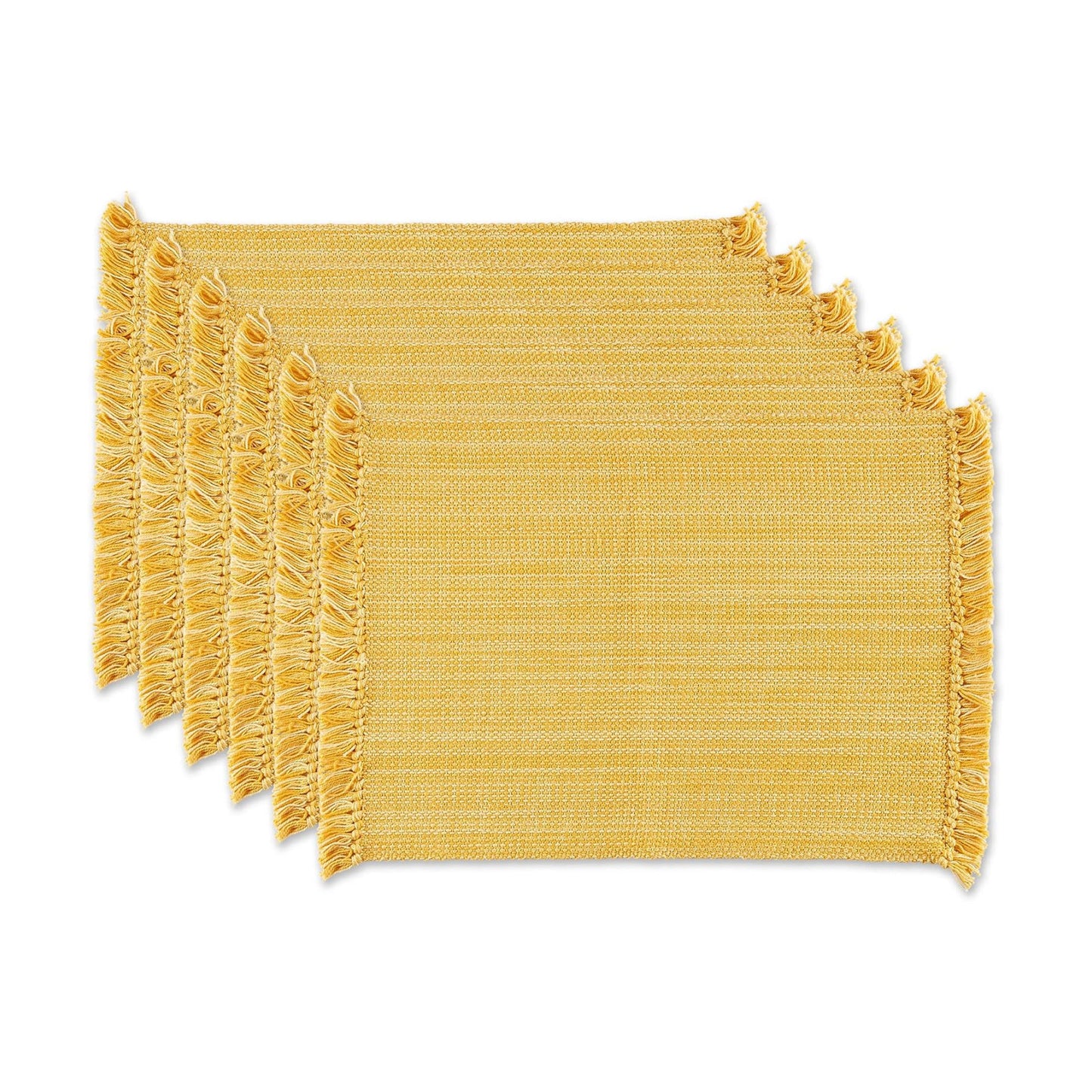 DII Variegated Tabletop Collection, Placemat Set3x19, Apricot, 6 Piece