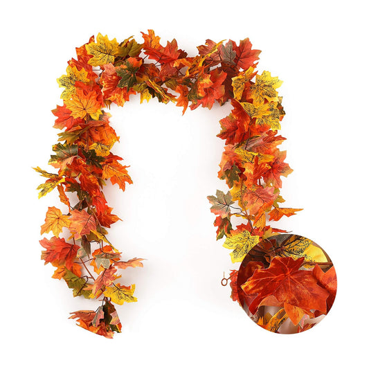 RECUTMS 2 Pack Fall Maple Garland Autumn Hanging Fall Leave Vines