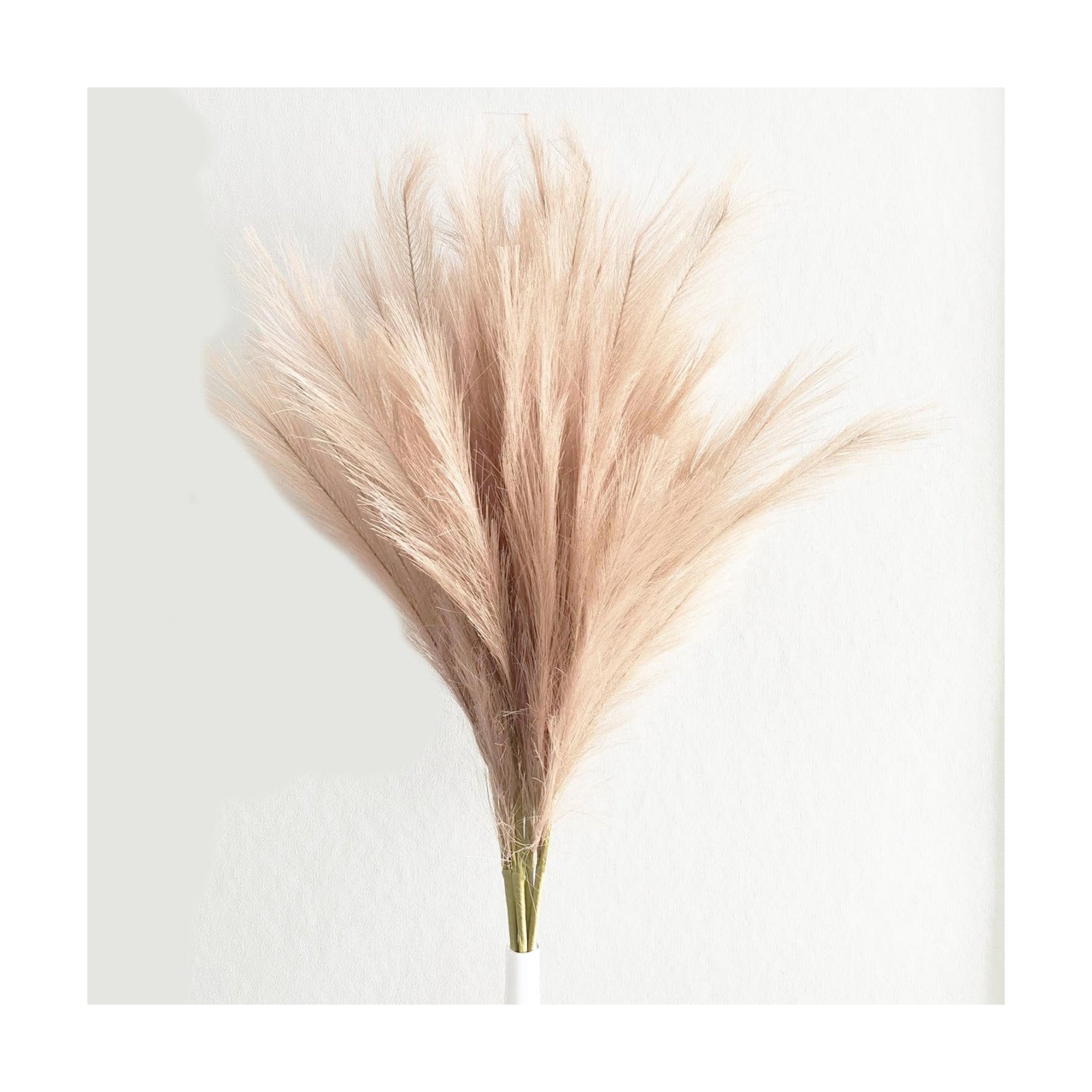 Faux Pampas Grass Dried Fluffy Artificial 35" Ascendant Grass for Vase Fillers / Brown / Set of 6