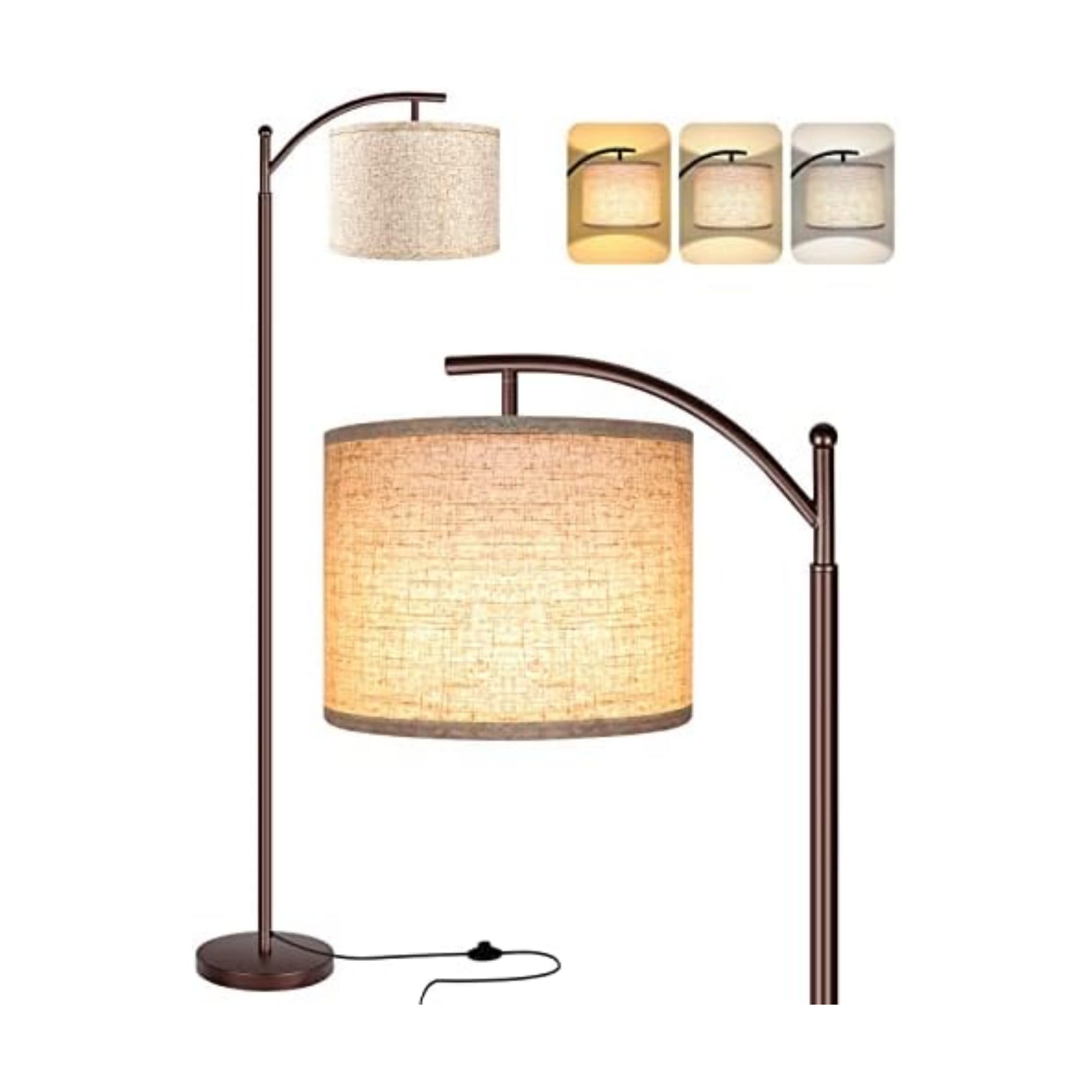 Floor Lamp for Living Room, LED Standing Lamp Tall Industrial Floor Lamp Reading for Bedroom, Office (9W LED Bulb