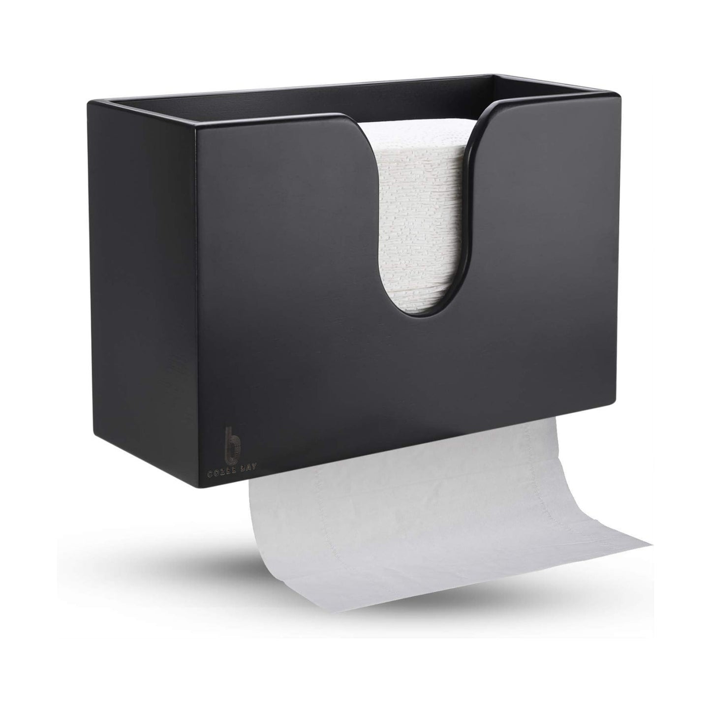 Bamboo Paper Towel Dispenser, Paper Towel Holder for Kitchen Bathroom Toilet of Home and Commercial, Wall Mount or