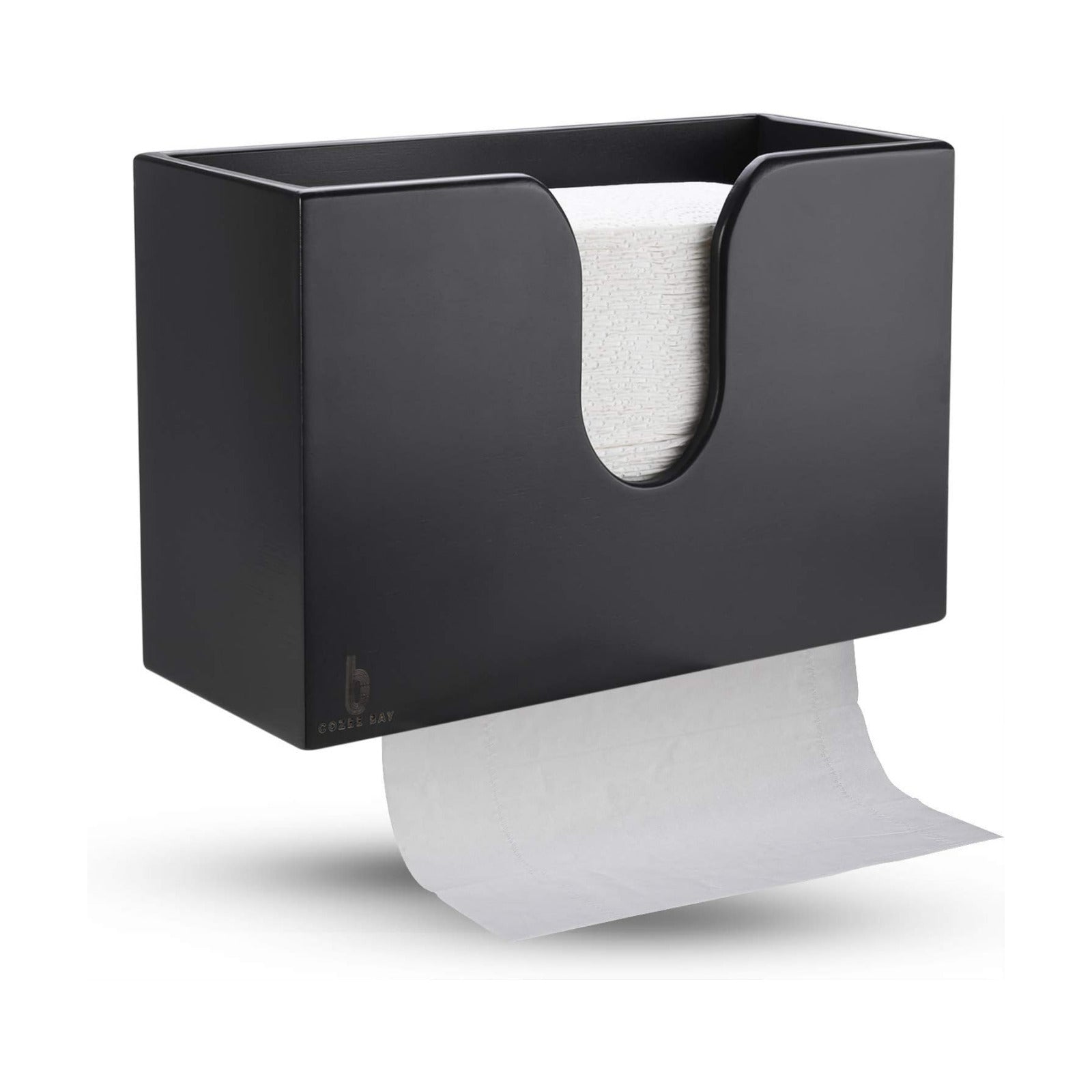 Bamboo Paper Towel Dispenser, Paper Towel Holder for Kitchen Bathroom Toilet of Home and Commercial, Wall Mount or