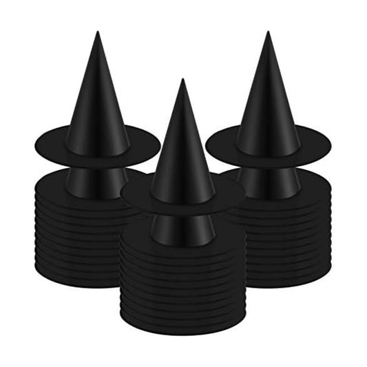 Elcoho 36 Pack Halloween Witch Hats Costume Accessories Black Witch Hats for Halloween Home Decoration Favors