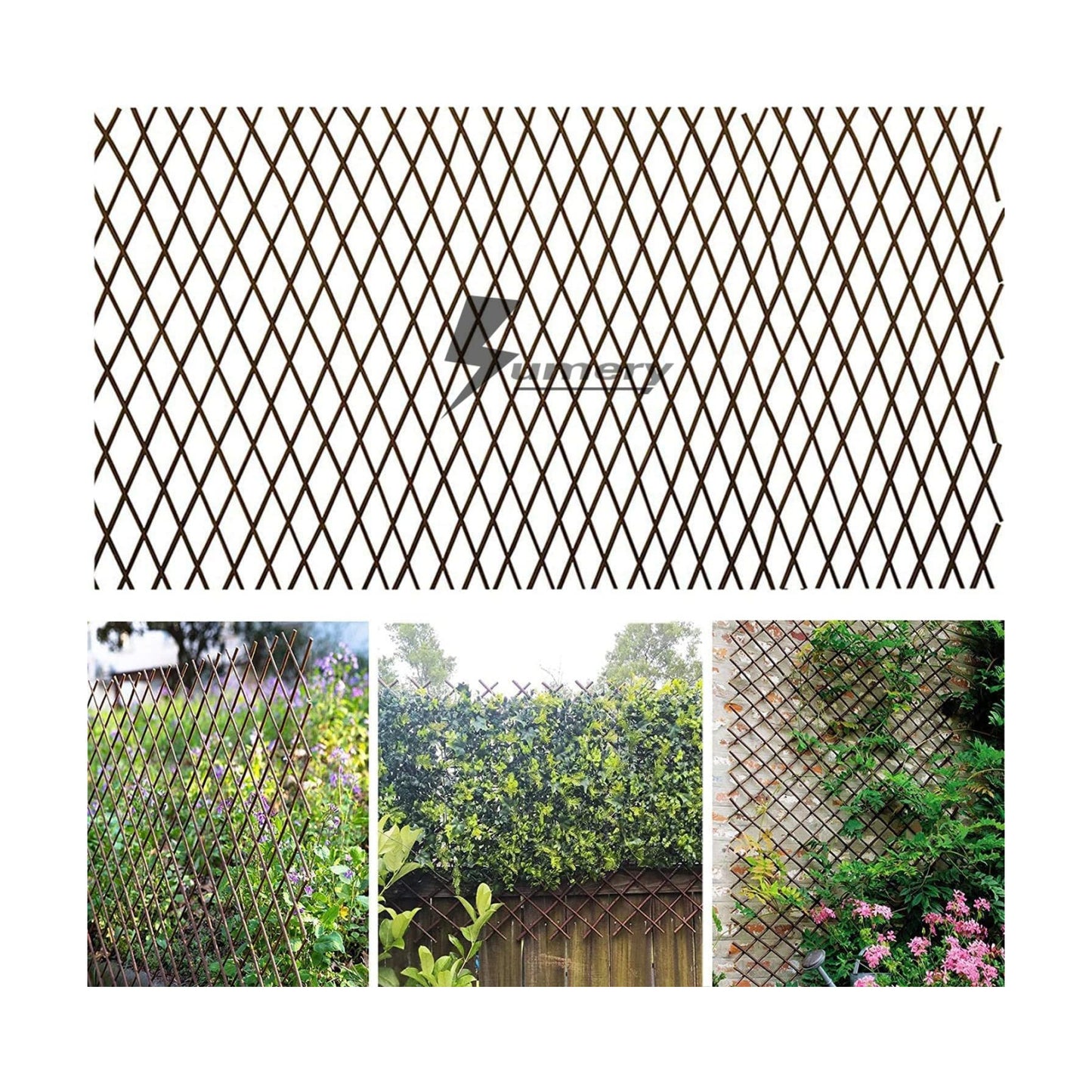 Sumery Nature Willow Trellis Expandable Plant Support Plant Climbing Lattices Trellis Willow Expandable Trellis Fence