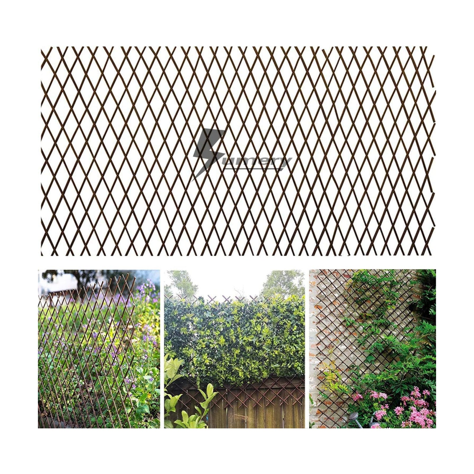 Sumery Nature Willow Trellis Expandable Plant Support Plant Climbing Lattices Trellis Willow Expandable Trellis Fence