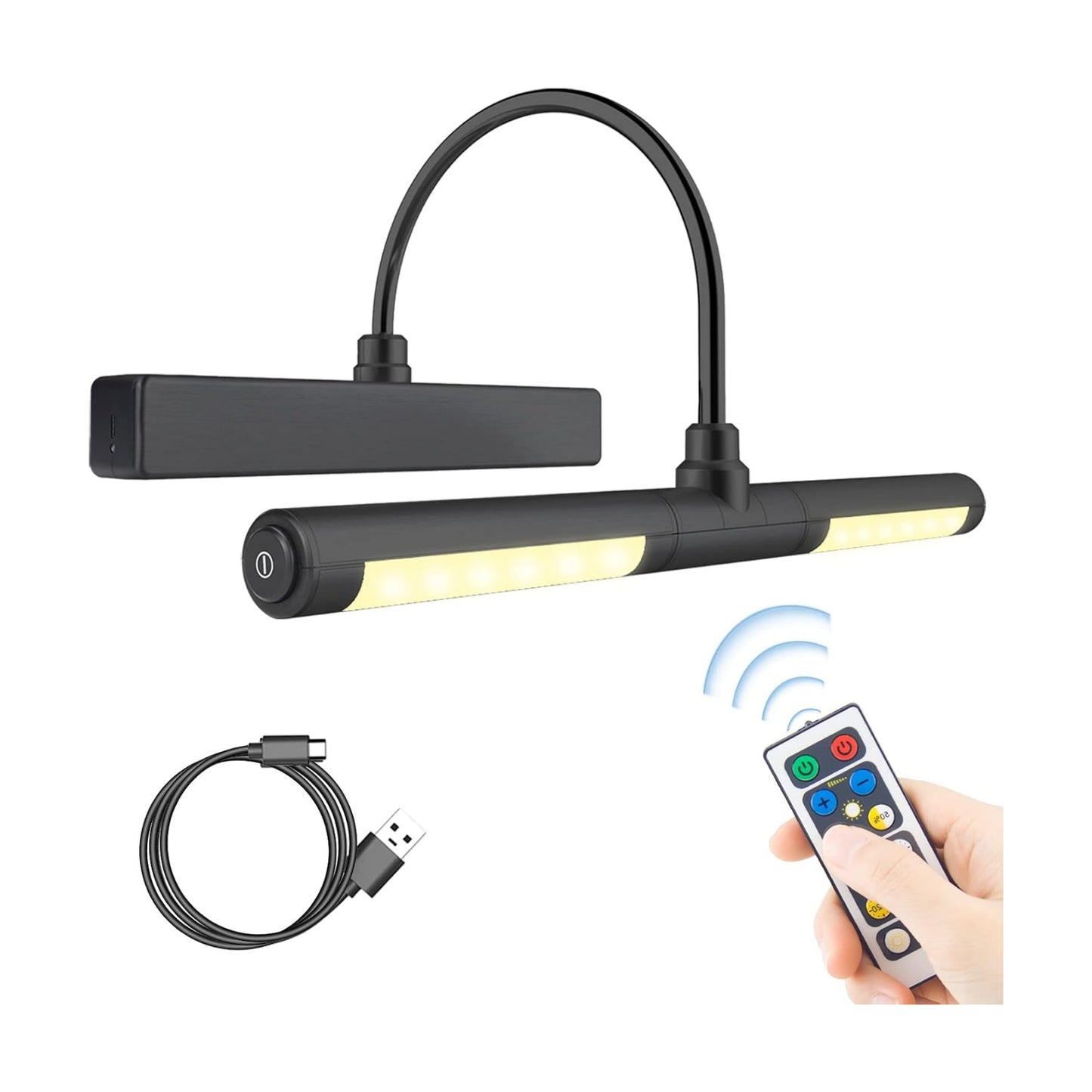 LUXSWAY Picture Lights for Paintings,Rechargeable Battery Wireless Art Light with Remote Control,Dimmable and Timer Off