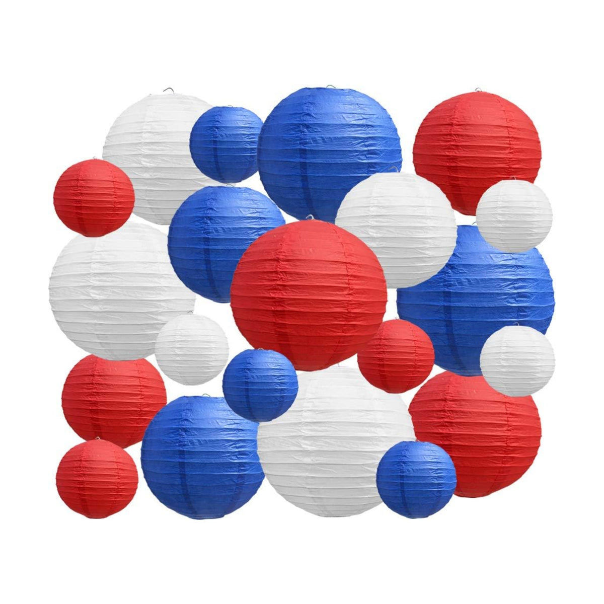 BEISHIDA Red Blue White Paper Lanterns 4/6/8/10/12 Inch Round Chinese Lamp