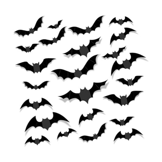 encavy 68Pcs Bats Wall Decor,Halloween Decorations 3D Bat Stickers,Halloween Decor Indoor Party Decorations,Realistic Bats for Indoor DIY Outdoor Bedroom Window Home Room Decals
