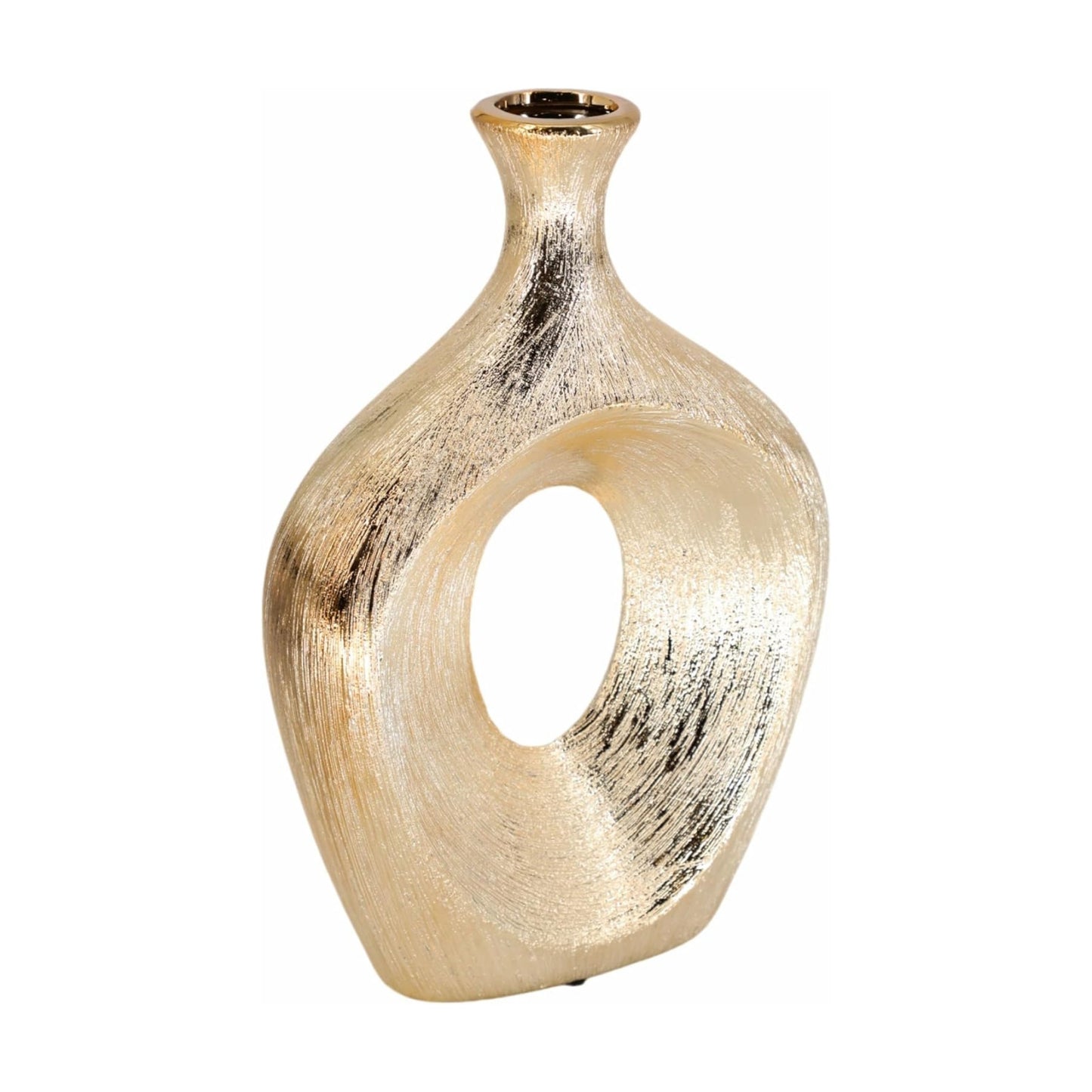 Ceramic Modern Flower Vase / Champagne