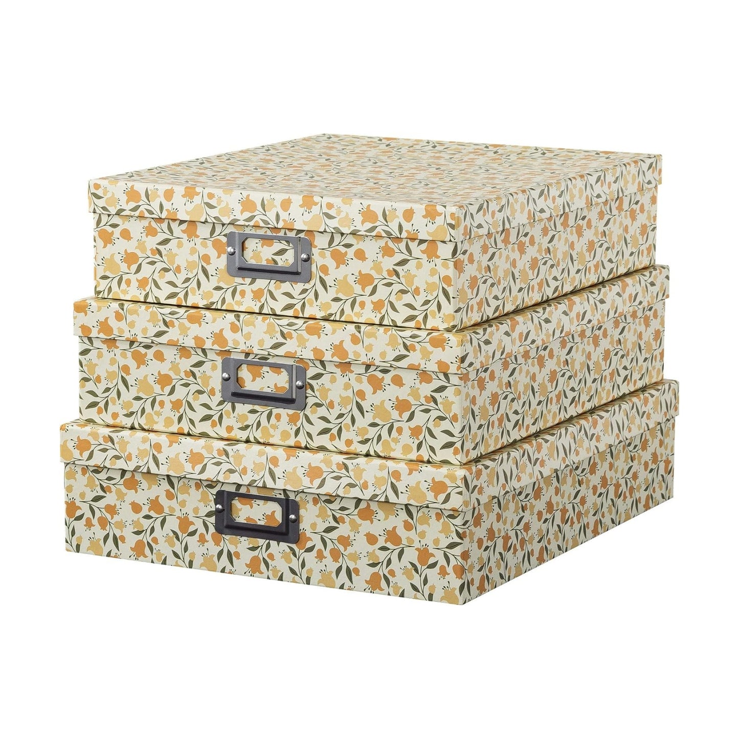 Decorative Cardboard Storage Boxes / Floral Dance / Set of 3