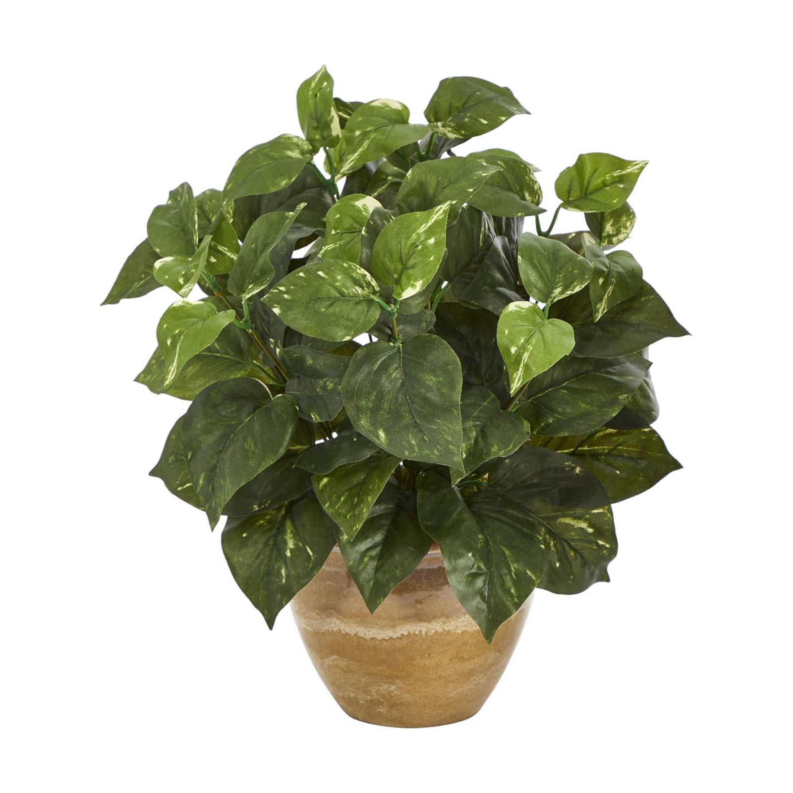 . Pothos Artificial Plant in Ceramic Planter / 14 Inch