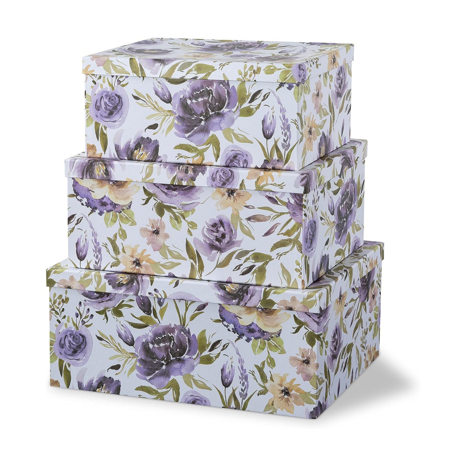 Large Keepsake Boxes / Purple Passion / Set of 3