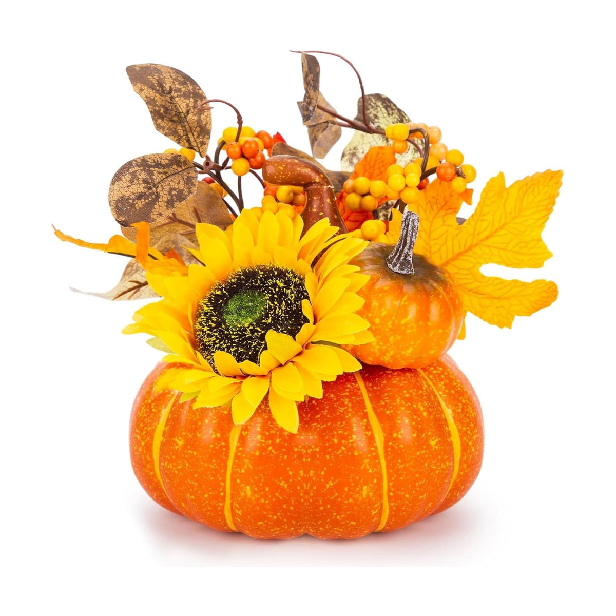 DomeStar Pumpkin Decor, Fall Centerpieces for Tables, Artificial Pumpkins