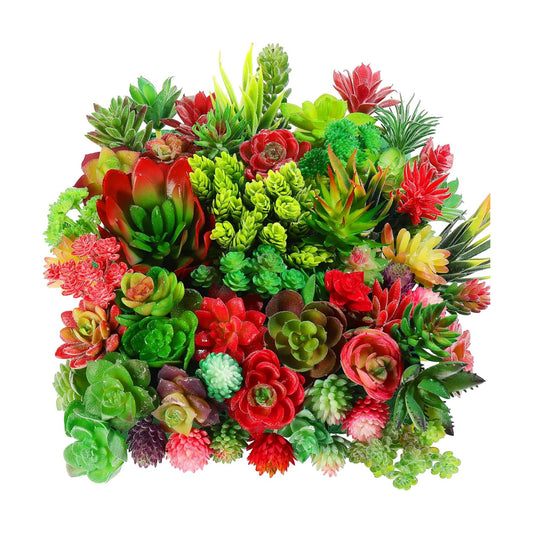 Colorful Succulent Plants Artificial Fake Succulents Plants Bulk Faux / Cute Style / Set of 100