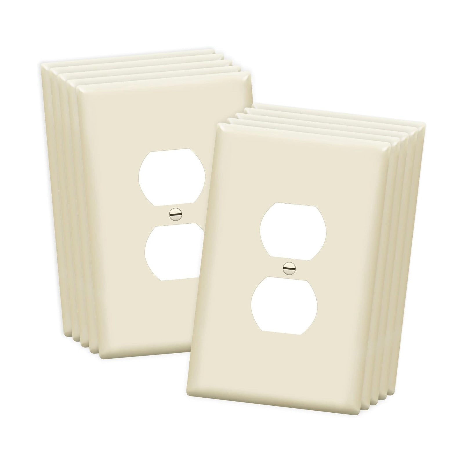 ENERLITES Duplex Receptacle Outlet Wall Plate, Jumbo Electrical Outlet Covers, Gloss Finish, Oversized 1-Gang 5.51" x