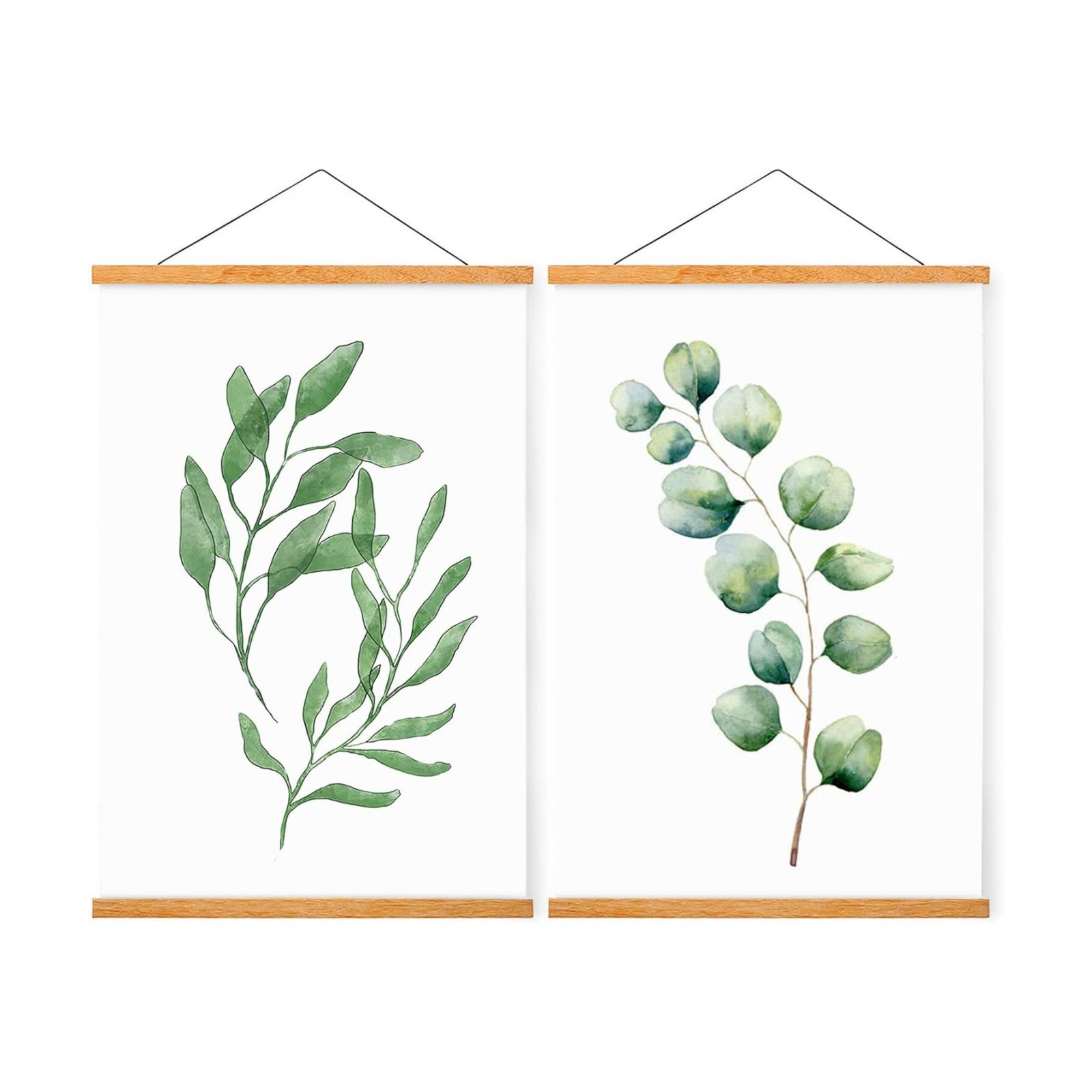 WITCOLOR 2 Pack Magnetic Poster Hanger Frame, 19x13 19x25 19x27 Poster Frame Wooden Magnetic Hanging Kit for Walls Map