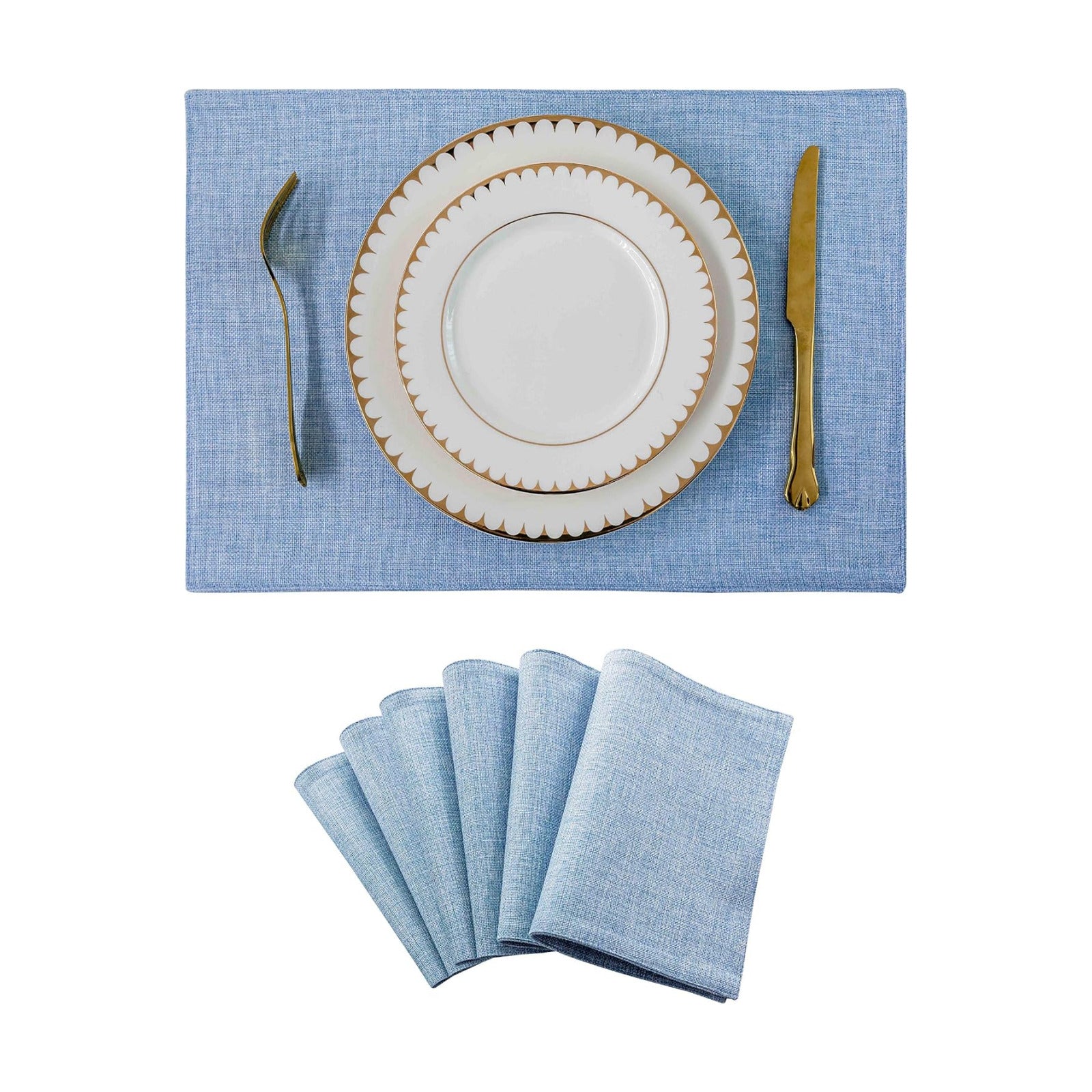 Home Brilliant Placemats Table Mat Set of 6 Heat Resistant Dining Place Mats for Kitchen Restaurant Wedding Holiday