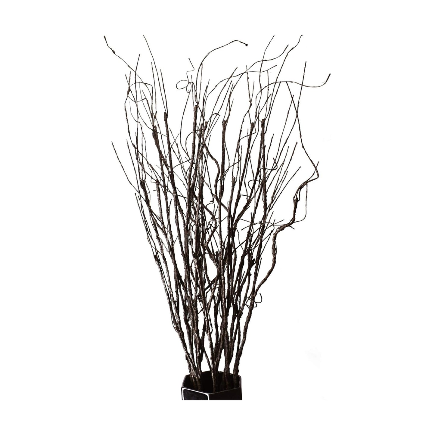Lifelike Curly Willow Branches Decorative Dried Artificial Twigs / 30.7 Inch / Set of 10