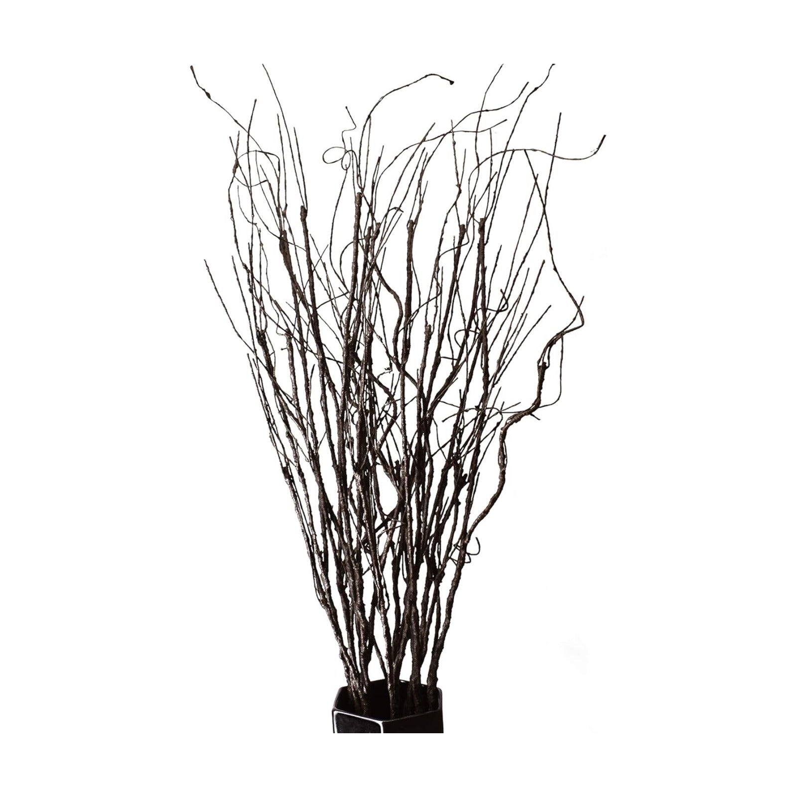 Lifelike Curly Willow Branches Decorative Dried Artificial Twigs / 30.7 Inch / Set of 10