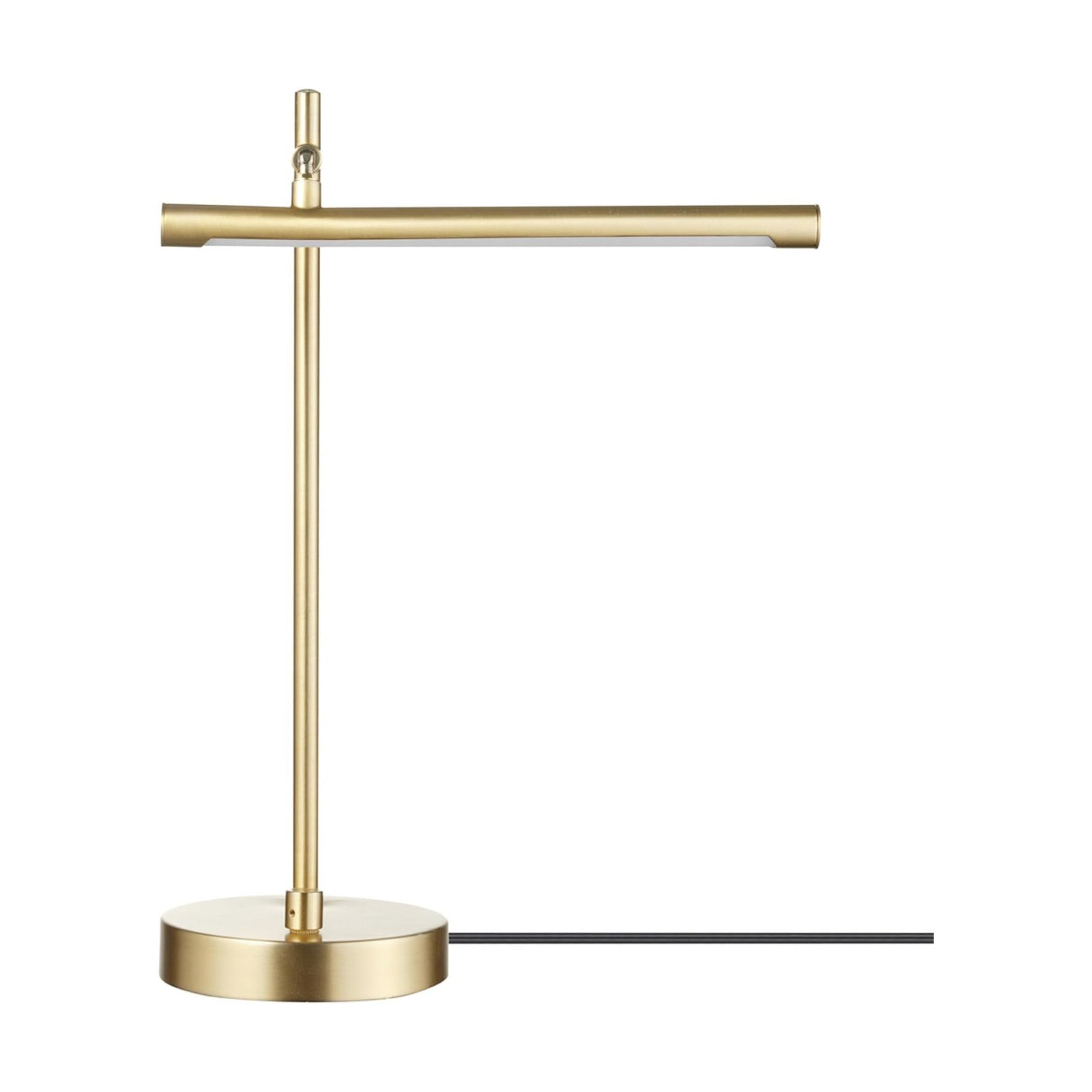 Globe Electric 52889 West 15" LED Integrated Desk Lamp, Matte Brass, 200 Lumens, Dimmer Rotary Switch