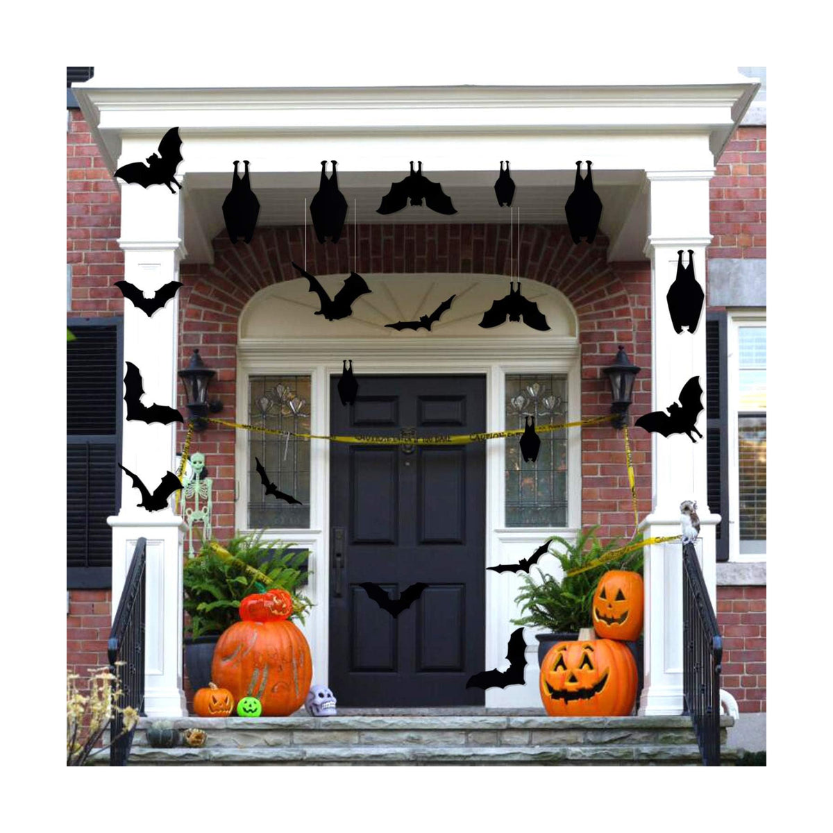 CCINEE Halloween Bat Decoration,Large Hanging Bat Wall Decal Window Door Entryway Sticker for Party Favor Supply,24PCS