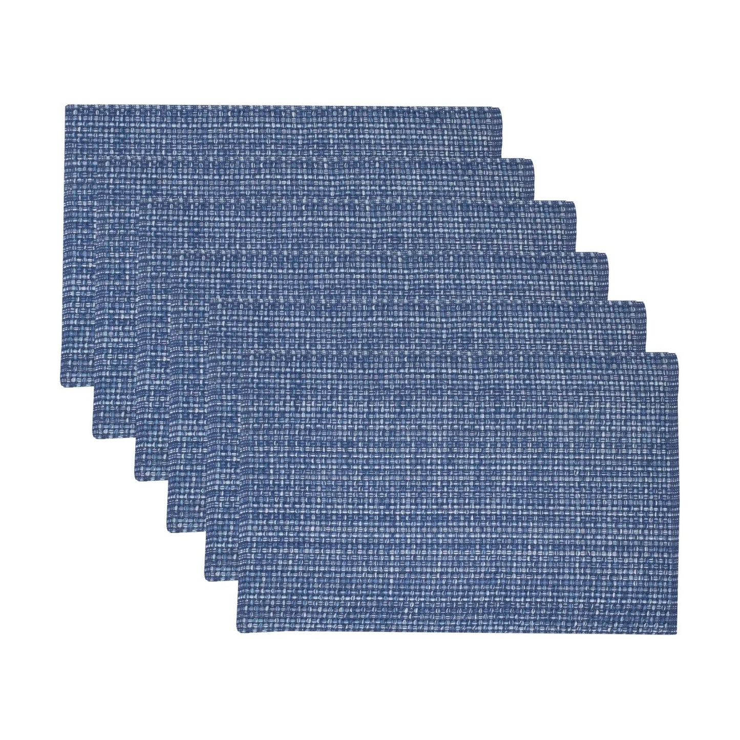 Sweet Home Collection 100% Cotton Placemats for Dining Room Rectangle Two Tone Woven Fabric 13" x 19" Soft Durable