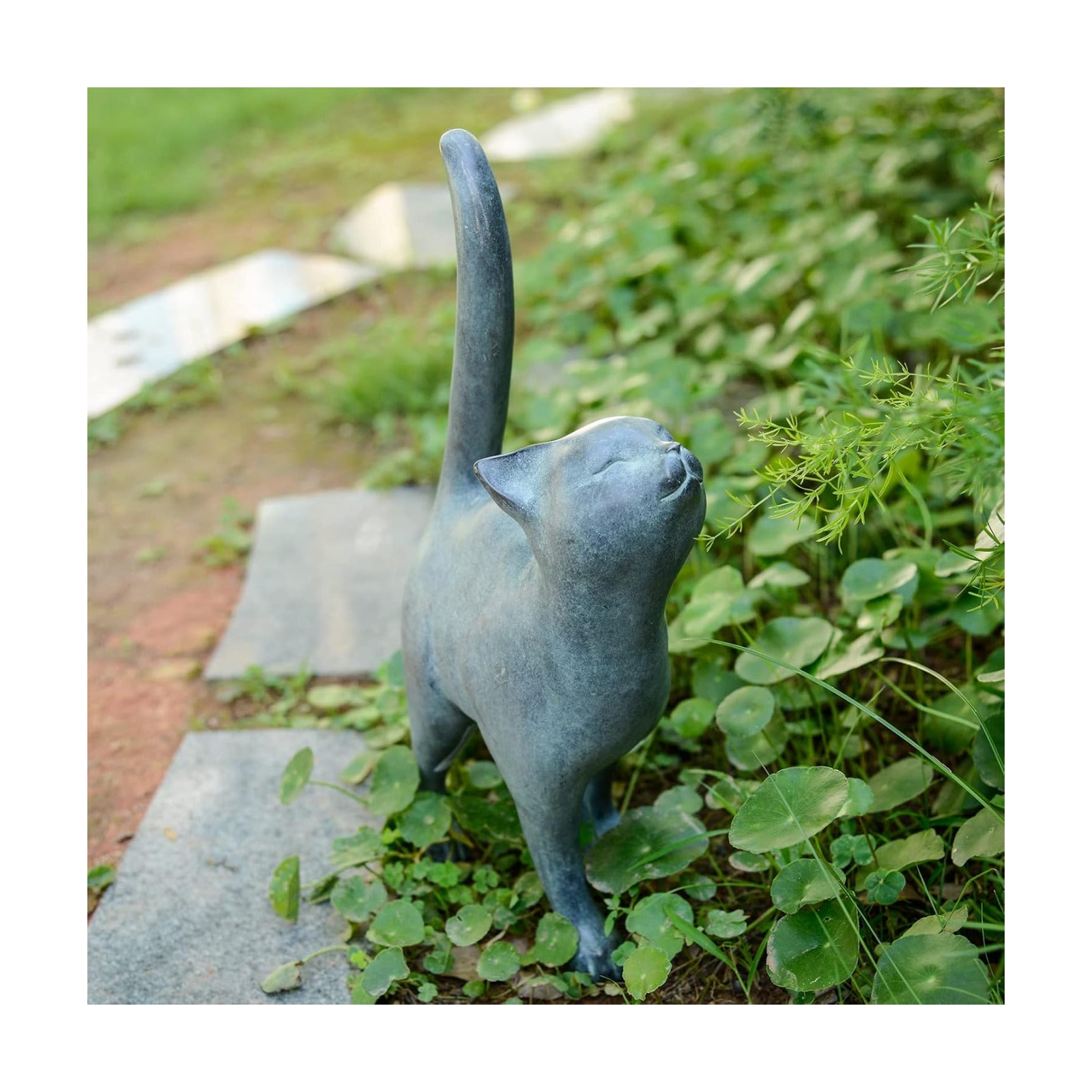 Garden-Statues Cat-Figurines Home Garden Decor / Single Cat